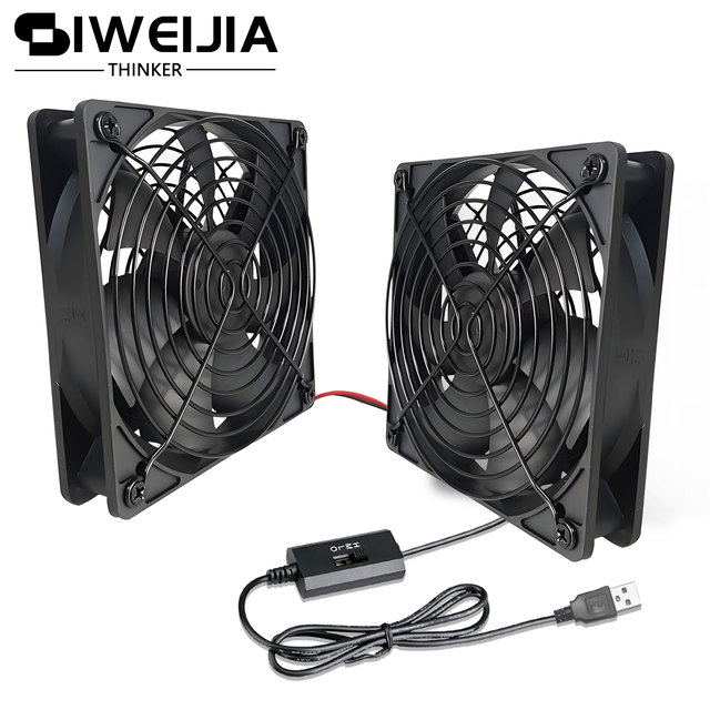 Customizable 2-in-1 5V DC Electric USB Cooling Fan 1800RPM Quiet Operation 3 Speed Control PC Server OEM Source