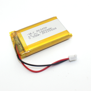 قدرة عالية بوليمر ليثيوم قابل لإعادة الشحن بطارية 3.7v 1500mah بطارية أيون الليثيوم <span class=keywords><strong>803450</strong></span> بطارية ليبو - Product Image 2
