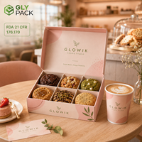 Boîte cadeau personnalisée pour biscuits de boulangerie avec séparateurs, emballage en papier alimentaire pour biscuits, macarons, desserts, boîte à biscuits à emporter