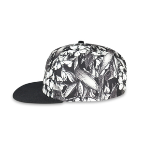 都会的なファッション ブラック フラットブリム スナップバックキャップ ツートーンデザイン 調整可能 ストリートウェア 一般的な生地 文字柄 カスタマイズ可能 - Product Image 3