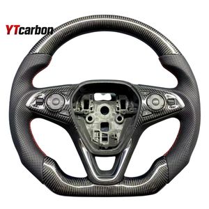 YTcarbon pour Astra J <span class=keywords><strong>OPC</strong></span> <span class=keywords><strong>GTC</strong></span> GS GSI accessoires intérieurs de voiture Style de course volant en Fiber de carbone - Product Image 4
