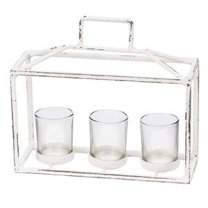 Toptan <span class=keywords><strong>shabby</strong></span> <span class=keywords><strong>chic</strong></span> krem beyaz metal tel kuş kafesi adak tealight mumluk ev dekor - Product Image 3