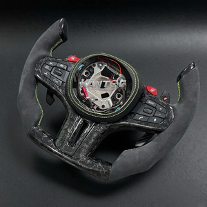Volante Deportivo de Fibra de Carbono Forjado Rojo M1M2 para BMW, Volante de Cuero Akcantara para G20 G38 Serie 5 X3 X5 X6 Estilo Deportivo Estilo <span class=keywords><strong>F1</strong></span> - Product Image 1