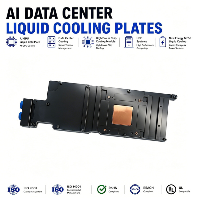 Customized Single-Wide Liquid Cooling Plate for RTX 4090 450W GPU in 1U 2U Server Chassis with High Performance Thermal Design