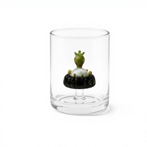 Verres à boire transparents en borosilicate faits à la main de 280 ml, sans plomb, pour whisky, eau, jus, réutilisables, en gros - Product Image 2