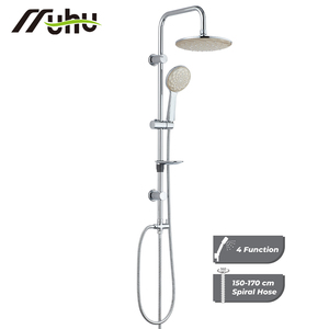 Set Doccia Premium in Acciaio Inossidabile Montato a Parete con Colonna Doccia a Pioggia, Rubinetti e Miscelatori Cromati Regolabili - Product Image 4