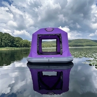 Tente flottante gonflable, tente solaire entièrement fermée et imperméable, tente de loisirs aquatiques pour divertissements en plein air sur le lac