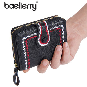 กระเป๋าสตางค์ผู้หญิง Baellerry สีแดง ปักลาย ตัวล็อคแบบซิป พกพาสะดวก ใช้ได้ทุกวัน - Product Image 5