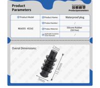 Bouchon en silicone imperméable pour automobile N06005 4026C, bouchon d'étanchéité multi-cannelures