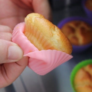 Food Grade Silicone Non-stick Muffin Reusable Silicone <b>Cupcake</b> Liners Baking <b>Cups</b> for Party with 24pcs /12pcs Pack - Product Image 6