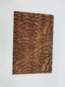 सजावटी गोल बांसुरीदार लकड़ी के ओक स्लैटेड लकड़ी के टैम्बोर पैनल लचीले दीवार पैनल