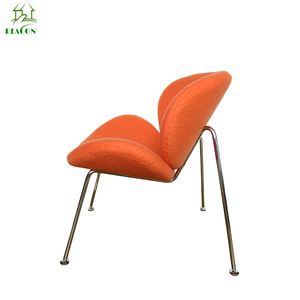 <span class=keywords><strong>Muebles</strong></span> para <span class=keywords><strong>el</strong></span> hogar moderno de moda de tela de fibra de vidrio naranja Silla de salón - Product Image 3