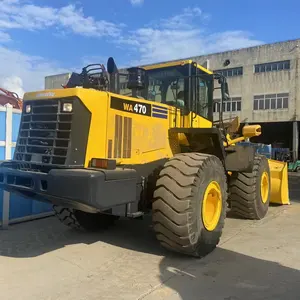 Chargeur sur pneus Komatsu wa470 d'occasion haute efficacité de qualité supérieure fabriqué au Japon en excellent état à bas prix