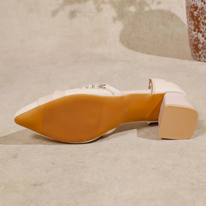Nuovo Design Personalizzato Scarpe da Donna Sexy con Punta Affusolata, <span class=keywords><strong>Tacco</strong></span> Sottile, Tomaia con Perle Artificiali, Grande Fiocco a Farfalla, <span class=keywords><strong>Tacco</strong></span> Spesso a Forma di D <span class=keywords><strong>7</strong></span> <span class=keywords><strong>cm</strong></span> MuY3360 - Product Image 6