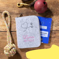 En gros Personnalisé Personnalisé Pet Document Porte-Passeport Cas Mutterpass Manches Poche Feutre Passeport Couverture