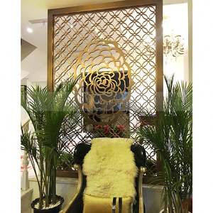 Oval Mirror Decorative Glass Partition <b>Wall</b> Divider with Stainless Steel Frame Waterproof and Easy Installation - Product Image 3