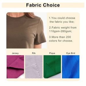 T-shirts en gros formels et écologiques à col rond, personnalisés, de haute qualité, à ourlet incurvé, pour l'été, avec impression sérigraphiée, unis - Product Image 2