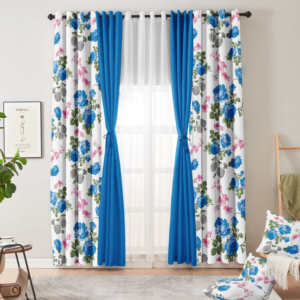 Rideaux imprimés de fleurs de qualité supérieure pour salon, 10 pièces, prêts à accrocher, rideaux de porte et de fenêtre pour chambre à coucher, hôtel et bureau - Product Image 4