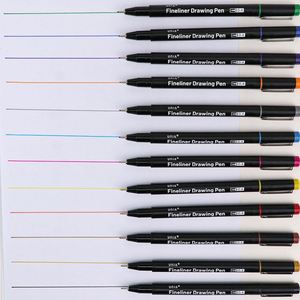 Set of 12 Fine Point Colored Pens Markers and Fineliner Pen for Planner Art <b>Drawing</b> Note Taking and Calendar-Packaged Loosely - Product Image 1