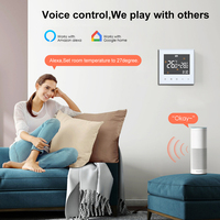 Termostato de Piso con Pantalla Táctil WiFi Moderno, con Pantalla LCD Grande, Control por Voz, Programa de Ahorro de Energía, 230V