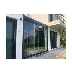 Balcony glazing system glass balcony Professional folding door style aluminum window profile glazing system