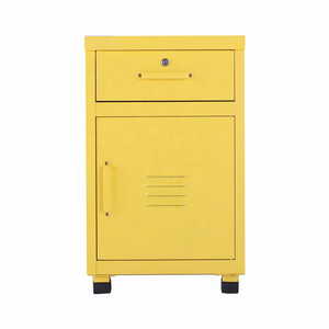 Armoire de rangement pliable moderne et colorée en acier, meuble de rangement, table de chevet, support à fleurs en métal pour atelier, salle de sport, école - Product Image 3