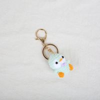 Porte-clés pingouin miniature fait main en crochet, poupée animale en crochet, pendentif léger tricoté à la main