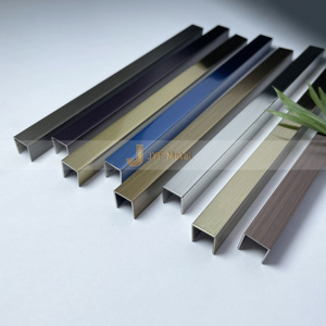 Perfil en U de Acero Inoxidable con Acabado PVD Color EX401 para Bordes de Azulejos, Paredes y Pisos, Acabado Espejo Cepillado, Decorativo - Product Image 4