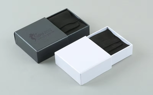 Hot Sale Drawer Paper Box with Pouch Sliding Push-On Closure Simple Portable Jewelry <b>Storage</b> for <b>Rings</b> Necklaces Bracelets - Product Image 4