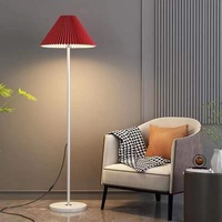 Lampe sur pied LED moderne en fer avec abat-jour en papier plissé, protection oculaire, pour hôtel, chambre, salon, côté canapé, décoration