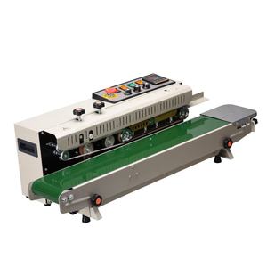 Machine de scellage thermique automatique horizontale de bureau FR1000, vernis pour cuisinière, haute précision, pour sachets en plastique/papier alimentaire - Product Image 1