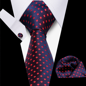 Ensemble <span class=keywords><strong>cravate</strong></span> homme <span class=keywords><strong>bordeaux</strong></span> en <span class=keywords><strong>soie</strong></span> à motif floral rouge pour mariage et fête, avec pochette <span class=keywords><strong>de</strong></span> costume et boutons <span class=keywords><strong>de</strong></span> manchette - Product Image 5