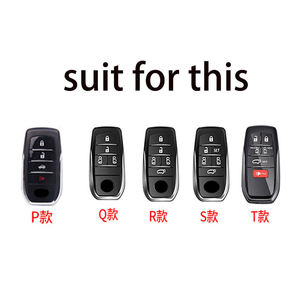 Silicone+Zinc Alloy Car <b>Key</b> Case for TOYOTA Sienna 2021 2022 Hybrid Vehicles Alphard PREVIA Voxy Remote 5 6 Buttons Keychain - Product Image 2