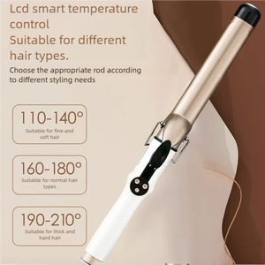 Lớp Phủ Gốm Tóc Styler Tóc <span class=keywords><strong>Curling</strong></span> Sắt LCD Xoay Chuyên Nghiệp Lớn Lượn Sóng Tóc Curler 2 Trong 1 Khô Ướt <span class=keywords><strong>Curling</strong></span> Sắt - Product Image 3