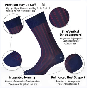 <span class=keywords><strong>Calcetines</strong></span> Formales de Negocios de Lujo para <span class=keywords><strong>Hombre</strong></span>, de Algodón Mercerizado de Alta Densidad 240N, <span class=keywords><strong>Calcetines</strong></span> Ejecutivos <span class=keywords><strong>Finos</strong></span> y Transpirables - Product Image 3