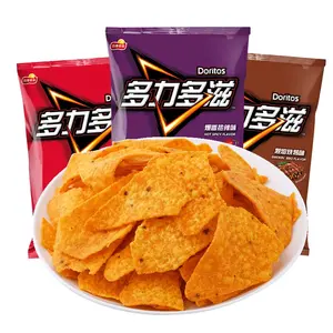 68g Crispy Tortilla Chips Cheese BBQ Spicy Flavor Corn Chips Exotic Asian Snacks Puffed Food