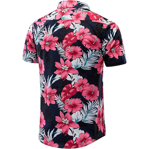 Chemise hawaïenne pour hommes à manches courtes Beach Imprimé Summer Button Down Aloha Shirt - Product Image 3