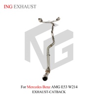 ING pour Mercedes Benz AMG E53 W214 2024+ Échappement Catback Valvetronic en Acier Inoxydable avec Valve Pièces de Performance Auto