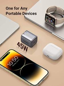 Cargador USB C <span class=keywords><strong>UGREEN</strong></span> de <span class=keywords><strong>45W</strong></span> Nexode con 2 puertos GaN, plegable, con tecnología PPS, compatible con carga superrápida 2.0 para Samsung y iPhone. - Product Image 5