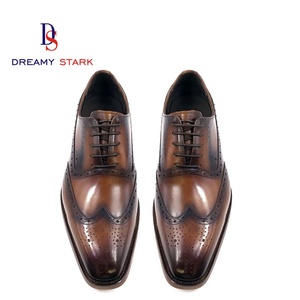 Chaussures Oxford de luxe vintage pour hommes, de haute qualité, confortables, avec perforations laser, pour mariage, automne, logo personnalisé - Product Image 3