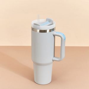 Gobelet de voyage H2.0 pour voiture, 40 oz, à double paroi isolée, avec couvercle, paille et base antidérapante, personnalisable avec logo ODM - Product Image 4