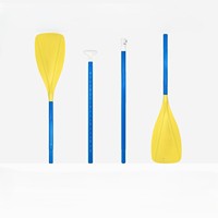 Pagaie en alliage d'aluminium à motif carbone, à lame simple/double, pour planches de SUP gonflables et kayaks en eaux offshore