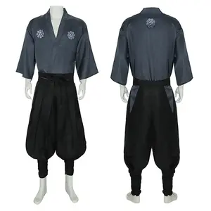2024 baru Update grosir Halloween dewasa Jepang tradisional Warrior Kimono pakaian pria Jepang kostum