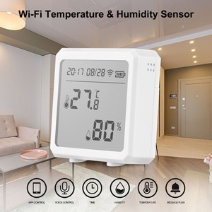 Capteur intelligent de température et d'humidité LCD IP65 Zigbee/<span class=keywords><strong>Tuya</strong></span> Wifi, contrôle à distance par application, alimenté par batterie, compatible Android/iOS, pour la surveillance des animaux de compagnie - Product Image 2