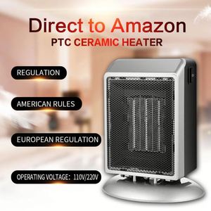 Calentador de Escritorio Cerámico PTC con Protección Contra Sobrecalentamiento, Control con Perilla, Enchufe Europeo 220V, Calentador Rápido con Ventilador para Uso Doméstico - Product Image 4