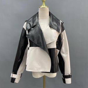 Nouvelle veste en cuir de printemps et d'automne pour femme, veste en cuir courte de Style coréen, <span class=keywords><strong>grande</strong></span> <span class=keywords><strong>taille</strong></span>, 2023 - Product Image 2