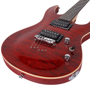 <span class=keywords><strong>Guitarra</strong></span> Eléctrica Bullfighter D-170 de Alta Calidad Estilo Vintage con Puente de Cuerdas a Través del Cuerpo y Tapa de Arce Flameado, <span class=keywords><strong>Guitarra</strong></span> Electroacústica - Product Image 6