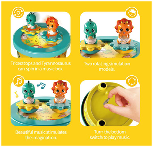 Caja Musical Giratoria de Dinosaurio de Plástico de Alta Calidad para Niños, Caja Musical de Cuerda con Batería, Juguetes Musicales para Regalos - Product Image 2