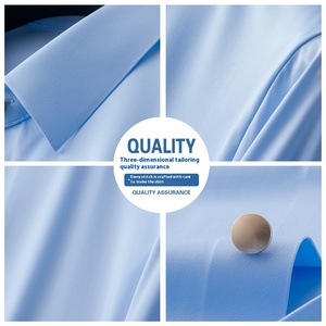 <span class=keywords><strong>Camicie</strong></span> Casual da uomo senza ferro a maniche lunghe da lavoro abbigliamento formale alla moda <span class=keywords><strong>camicie</strong></span> bianche versatili senza cuciture camicia da ufficio - Product Image 3