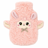 Housse de bouteille d'eau chaude en polyester moelleux, manchon en peluche chaud, design mignon et tendance, diverses couleurs, personnalisable, approvisionnement en gros